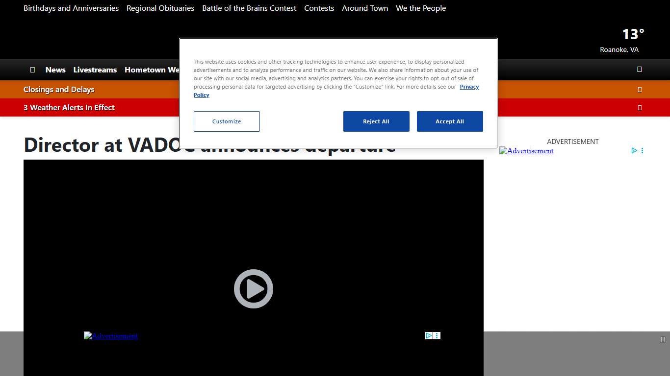Director at VADOC announces departure