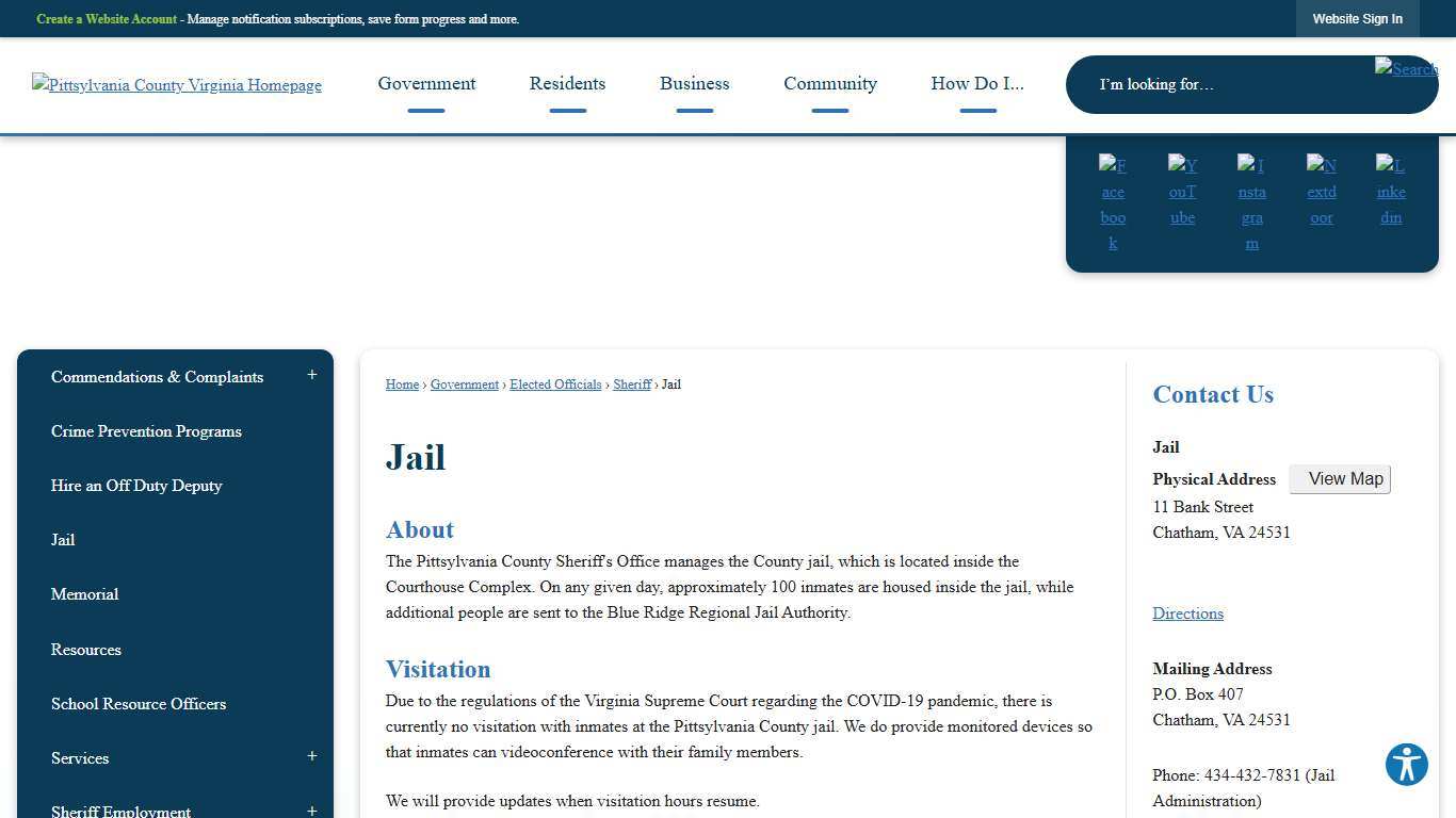 Jail Pittsylvania County, VA